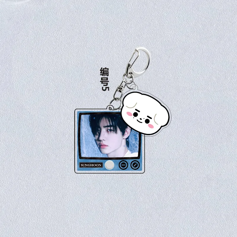 Korean Popular Boys Keychain Album ROMANCE : UNTOLD -daydream Star JUNGWON HEESEUNG JAY Pendant Keychains Ring Jewelry Fans Gift