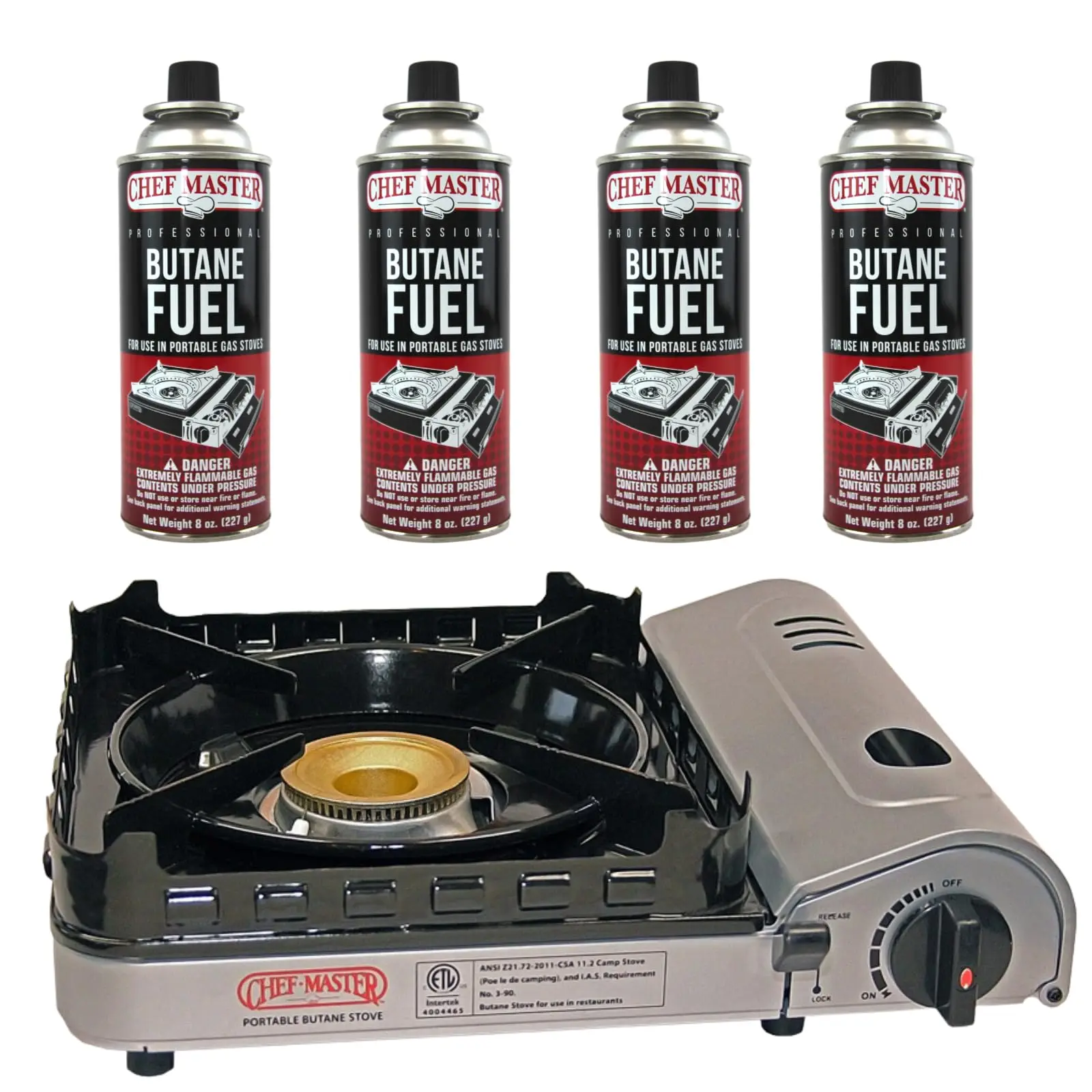 

90019 Butane Stove,Portable Stove for Camping with Butane Fuel,Emergency Stove for Camping Hiking Carry Case,15,000 BTU Output