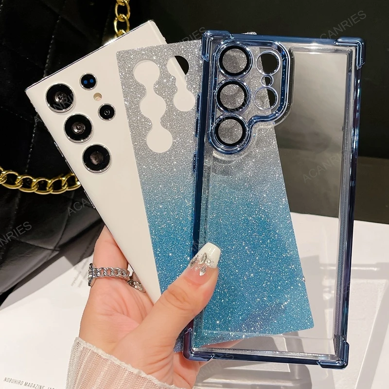 Glitter Plating Silicone Soft Case with Four-Corner Anti-Shock Protection for Motorola Moto G Series