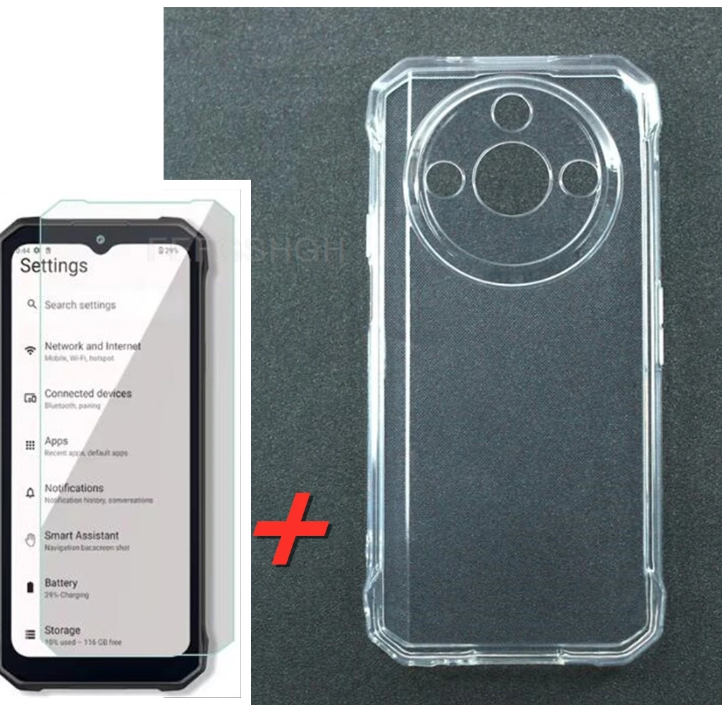 Protective Glass For HOTWAV T7 Pro 6.6" Case Silicone Clear Cover For HOTWAV T7 Pro T7Pro Tempered Glass 2