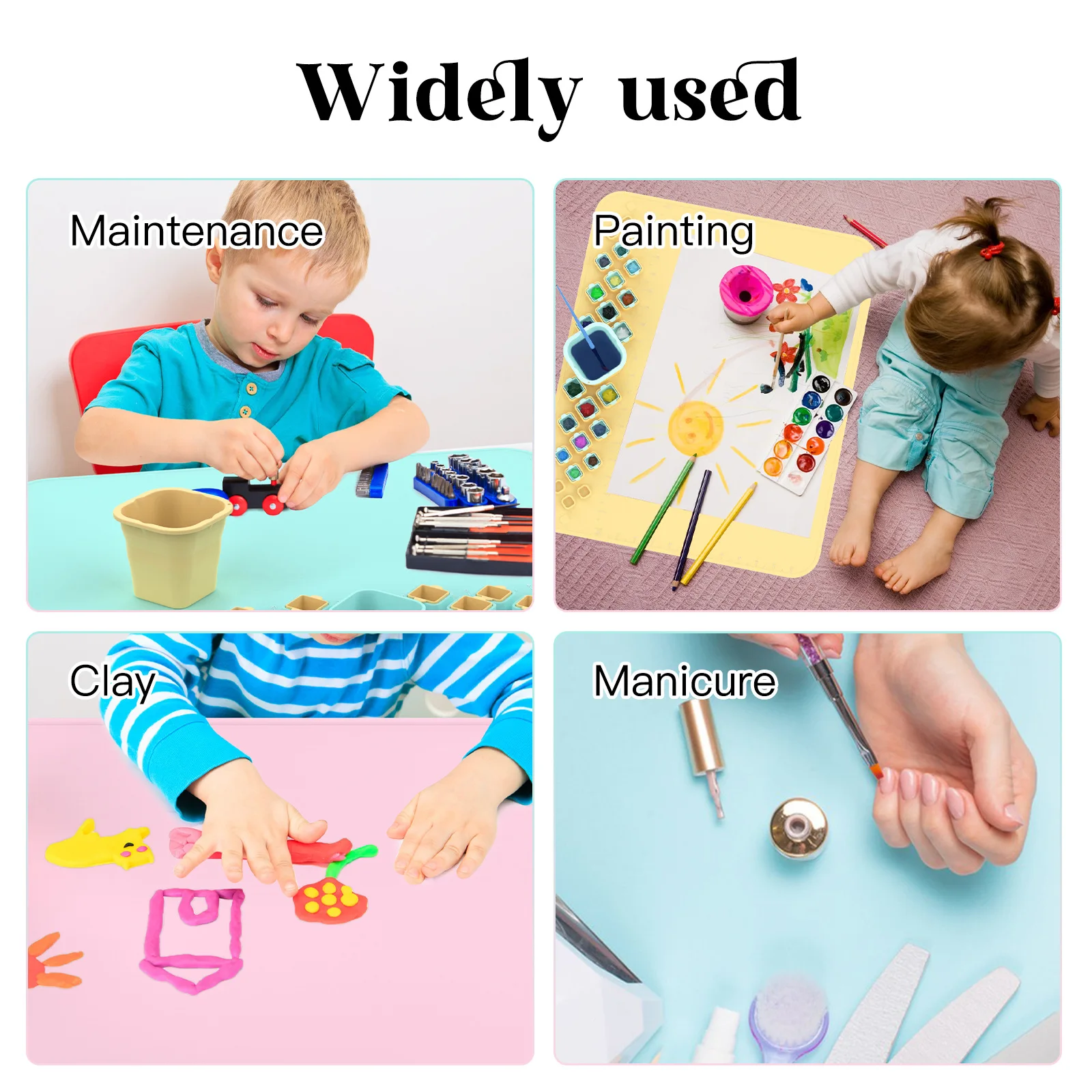 Nonstick Silicone Art Mat 60x40cm Painting Mat for Toddler Kid Drawing  Art-Clay Play-Doh Crafts DIY Craft Mat Sheet - AliExpress