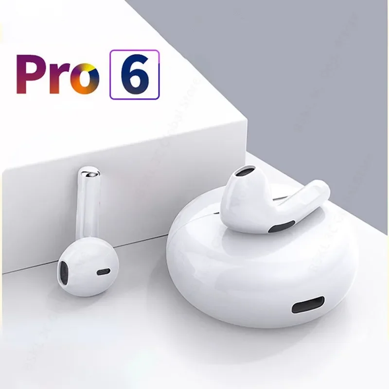 Air Pro 6 Tws Auricolari Bluetooth Wireless Mini Pods Auricolari Auricolari Cuffie Per Xiaomi Android Apple Iphone Cuffie