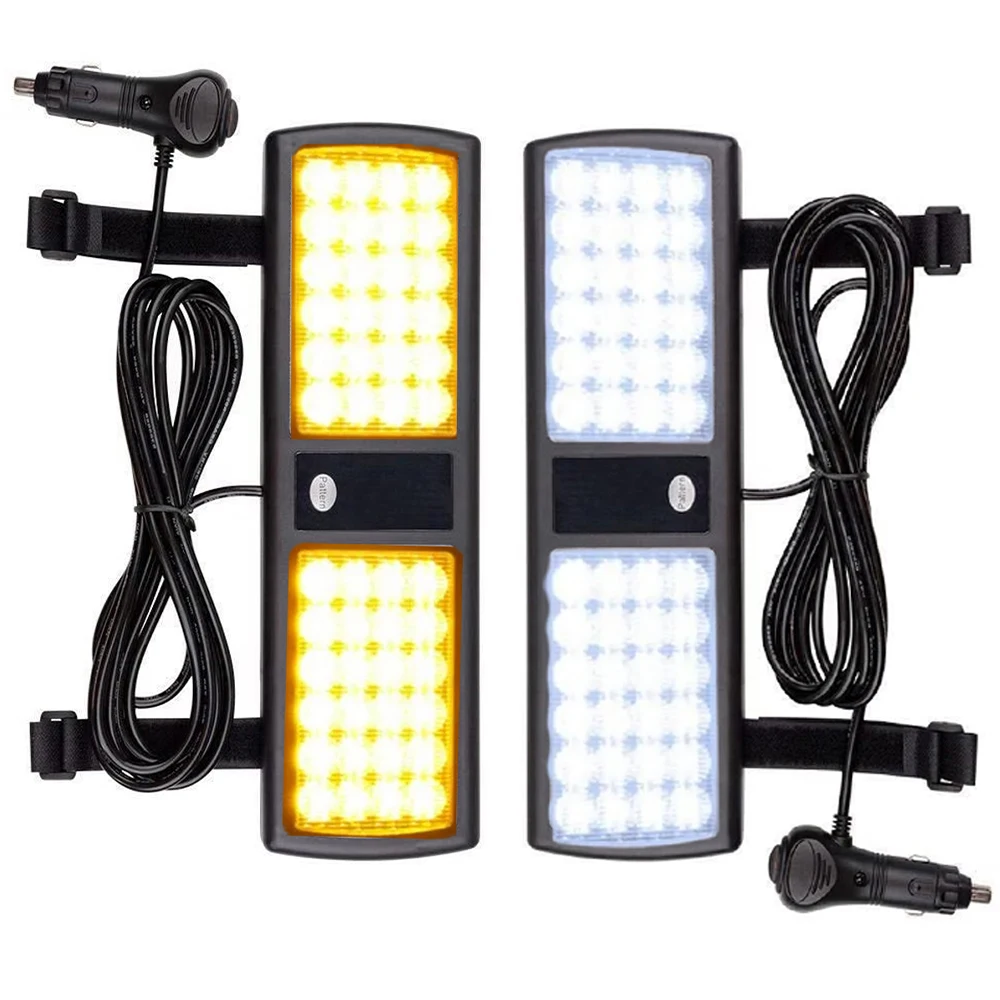 

48 светодиодов, автомобильная панель для грузовика, Стробоскопическая панель, фонарь с солнцезащитным козырьком, аварийный маячок, режимы вспышки, фонарь для полиции, лампа для парковки