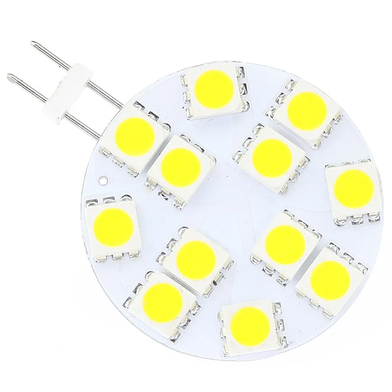 

Dimmable 12Led G4 Lamp wide volt AC/DC10-30V 5050 SMD White Warm White Led Engineering Light Bulb DIY Project 10pcs/lot