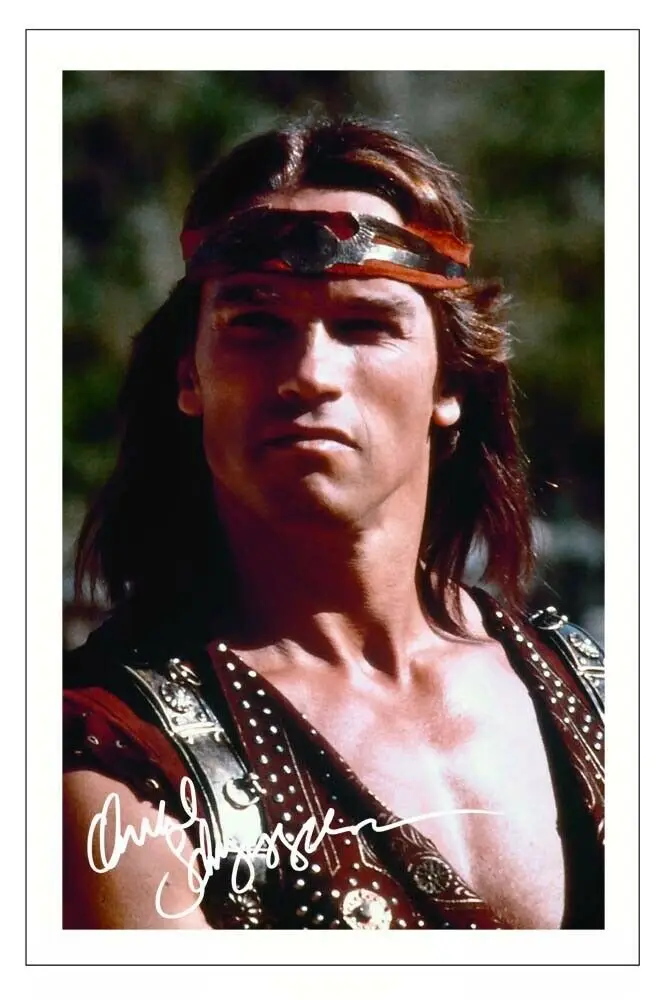 

ARNOLD SCHWARZENEGGER Signed Photo MOVIE Art Silk Poster