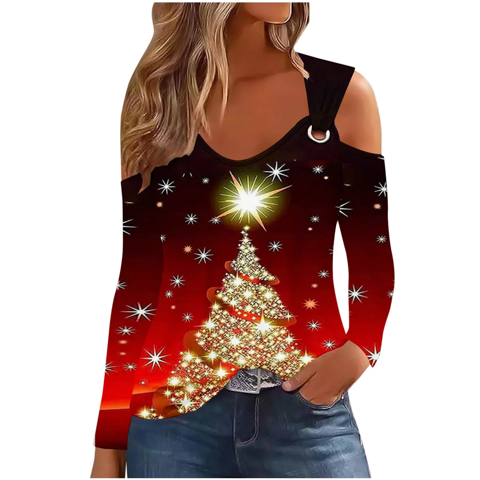 Women top Christmas Print-3