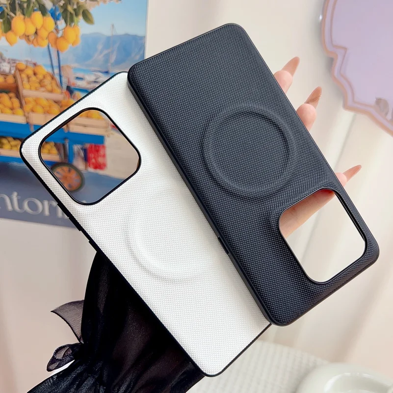 Textured Magnetic Ring Shockproof Phone Case with Non-Slip Grip