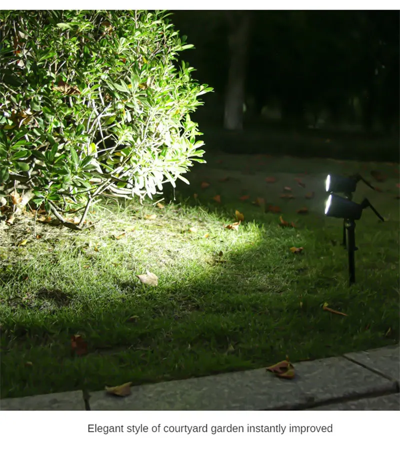 Description Picture 6 of item2/1Pcs Solar Spot Light Intelamp Floodlight Colorful Waterproof 9LED For Garden Pathway Landscape Yard Lamp Spotlight Outdoor