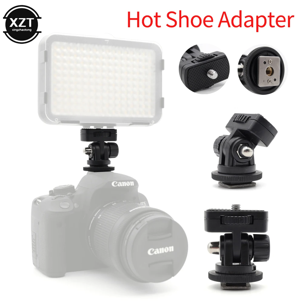 

1PC Profession 1/4" Screw Hot Shoe Mount Adapter Adjustable Angle Pole For DSLR Camera Canon Nikon Flash LED Light Monitor