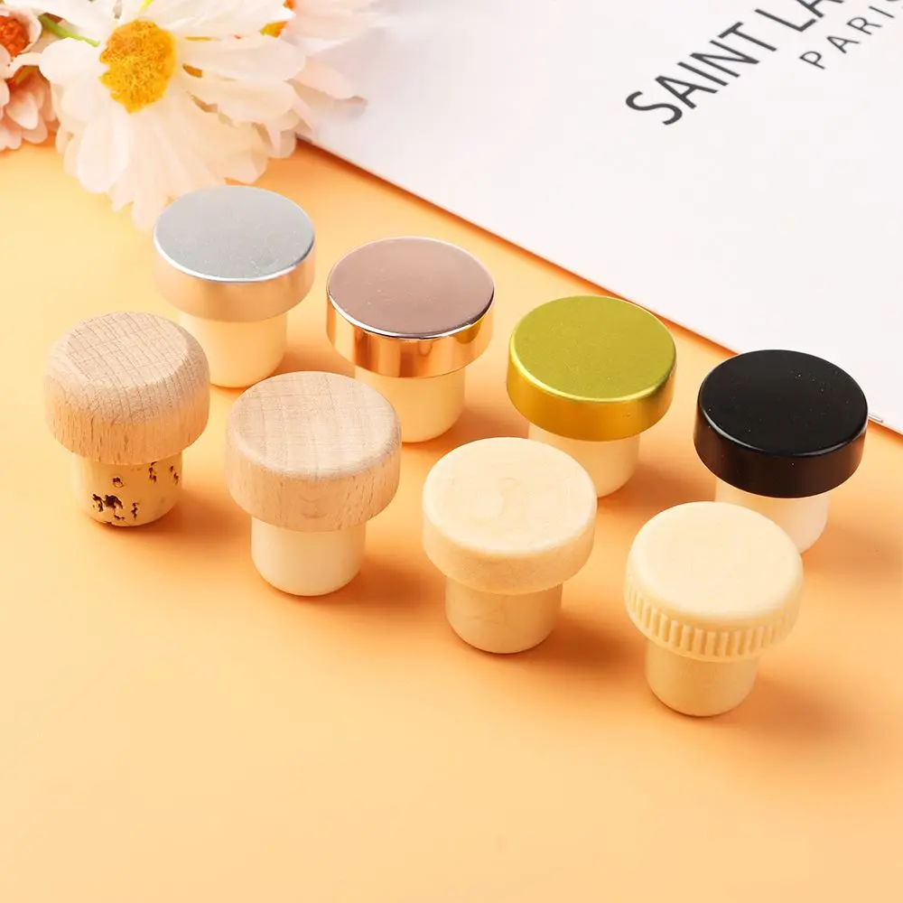 1 Pcs Wine Stopper Champagne Rubber Bottle Cap Cover Kitchen Bar Supplies T-shape Bottle Sealing Plug Bar Tool Beer Soda Cork
