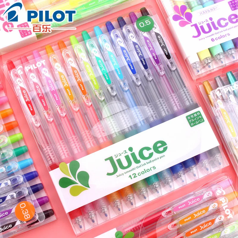 6/12 Colored Japan PILOT Juice Gel Pen 0.38/0.5/0.7mm Handheld Stylo Smooth Writing Colorful Signature ручка aesthetic papeleria 2