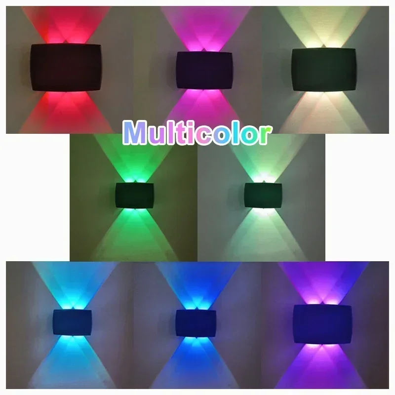 1-5 Pcs Solar LED Wall Light Outdoor Waterproof Up and Down Lights 4/6 LED Fence Lighting for Wall Balcony Courtyard Garden