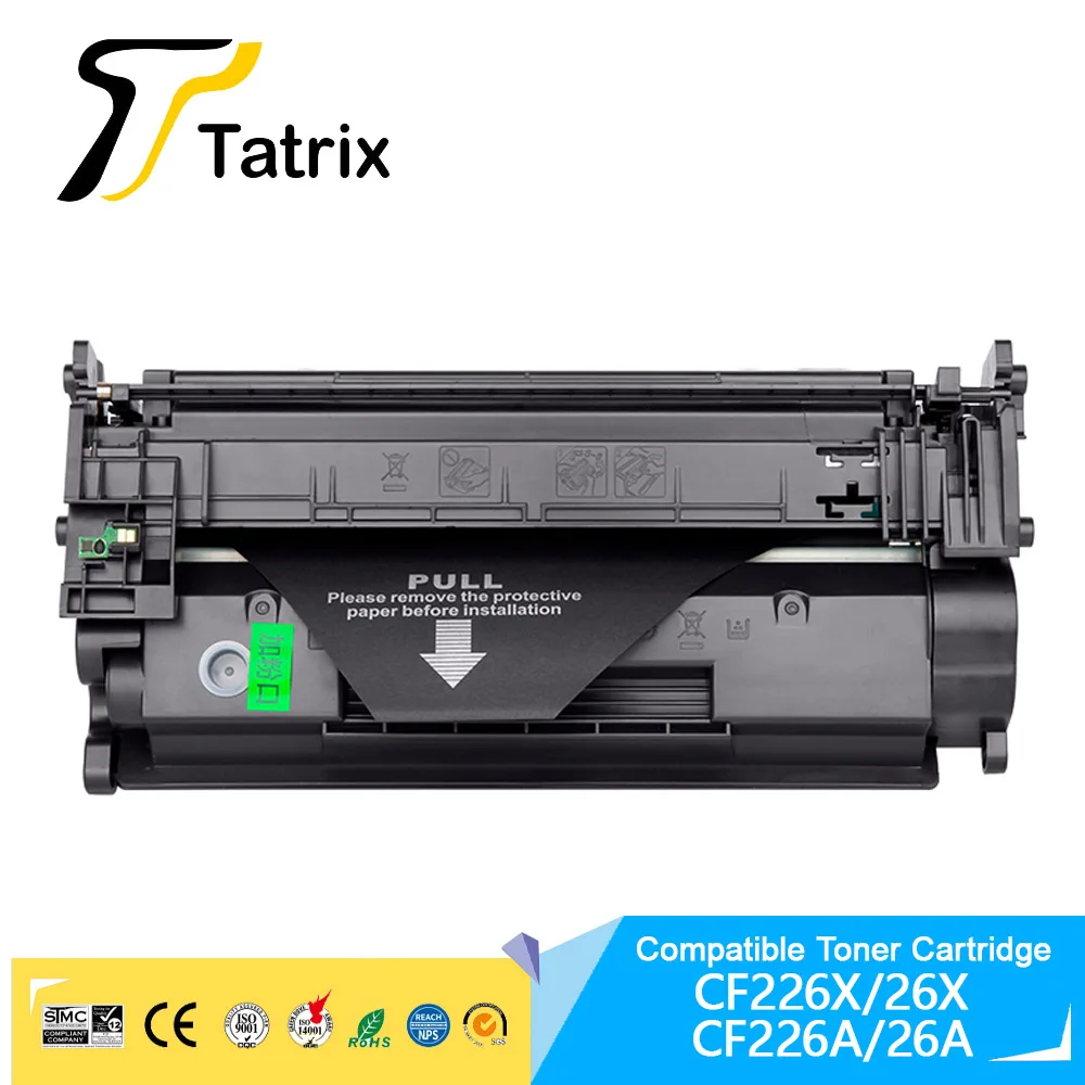 

Tatrix 26X CF226X HP26X 26A Совместимый лазерный Черный тонер-картридж для принтера HP LaserJet Pro MFP M426fdw с высочайшим качеством