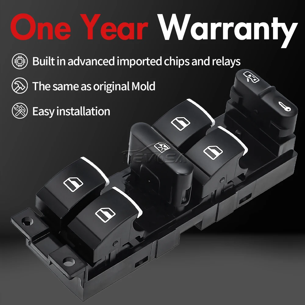 Window Control Switch Button For VW 1999 2000-2004 GTI Golf 4 Jetta MK4 BORA BEETLE Passat B5 B5.5 3BD 959 857 3BD959857