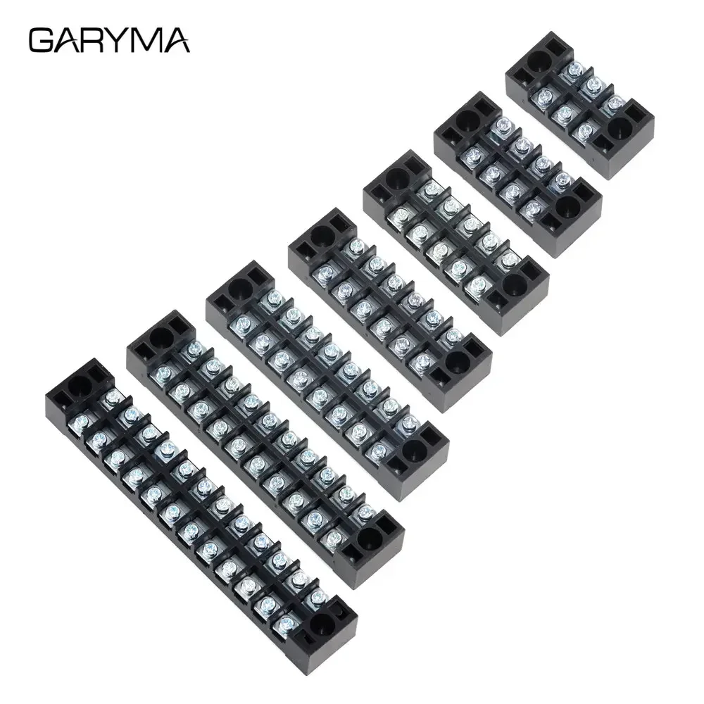 Wire connectors 600V 15A Dual Row Barrier Screw Terminal Block Strip 3 4 5 6 8 10 12 Positions TB Series
