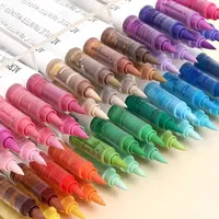 Languo, 9 шт./кор., набор акриловых маркеров с мягкой кистью, ручная работа «сделай сам», маркеры для рисования, ручки для рисования, студенческие ручки для граффити, M720 — изображение 3