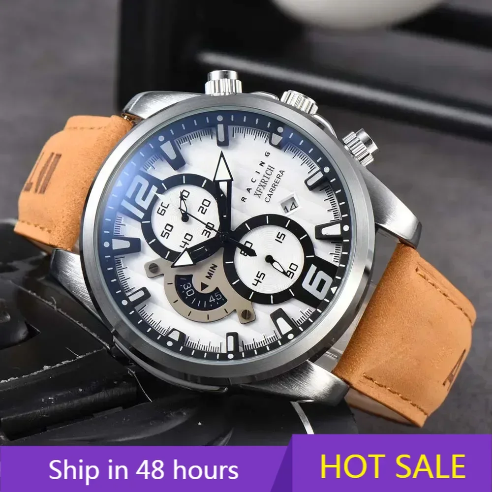 

New AAA Original Brand Watches For Men Classic Carrera Style Multifunction Watch Business Automatic Date Chronograph Male Clocks