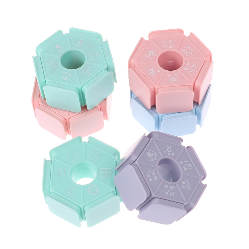 Self Ink Stamps Six-Side Seal Stamp Kids Educational Stamper Early Education Teachers' Teaching Children's Pinyin Revised