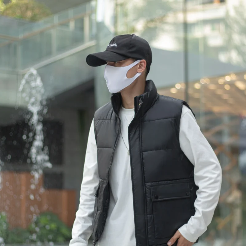 

Winter Vests Men Fleece Warm Sleeveless Jacket Casual Men Solid Waistcoat Thick Fashion Stand Collar Zipper Vest Outwear L157