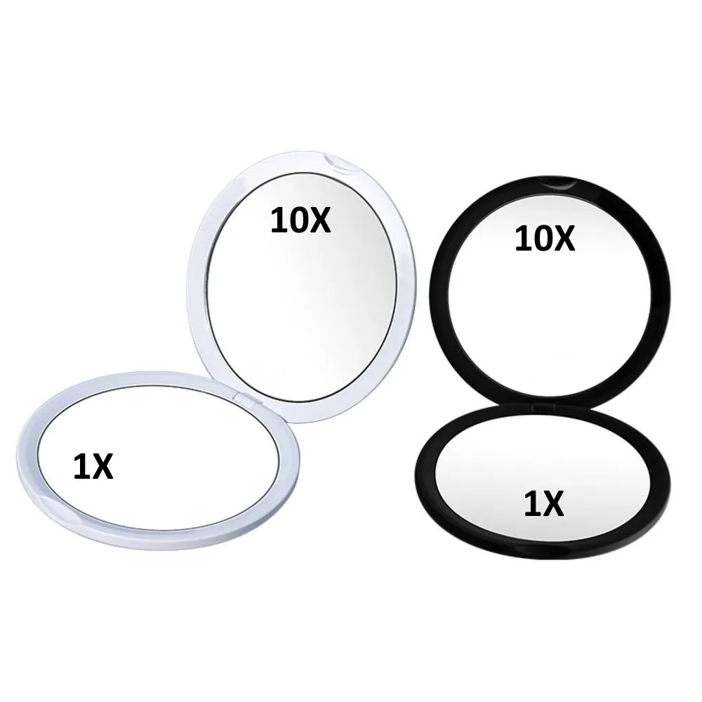 Magnifying Mirror Makeup Mirror Mini Pocket Compact Mirror Round Handheld Mirror Portable Travel Cosmetics Tools For