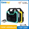 100W Portable Power Station 110V 220V Solar Generator 40800 mAh Power Bank Outdoor Emergency Car Power Station for Camping Home