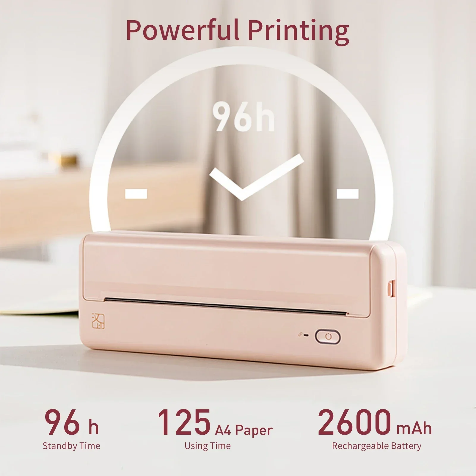 GlowMartHPRT MT810 portable BT wireless travel printer compatible with Android iOS and computer support for 8 inch and 4 inch