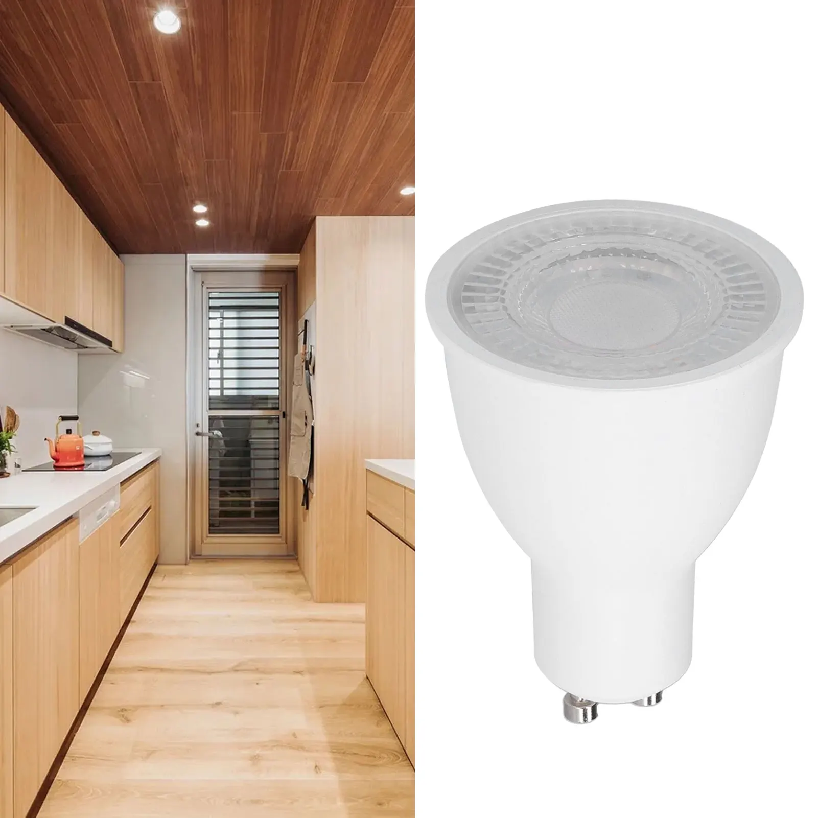 ZK20 10W GU10 LED 전구 1100LM 스포트라이트 전구 홈 임베디드 조명 거실 전시장 100-265VWarm Light