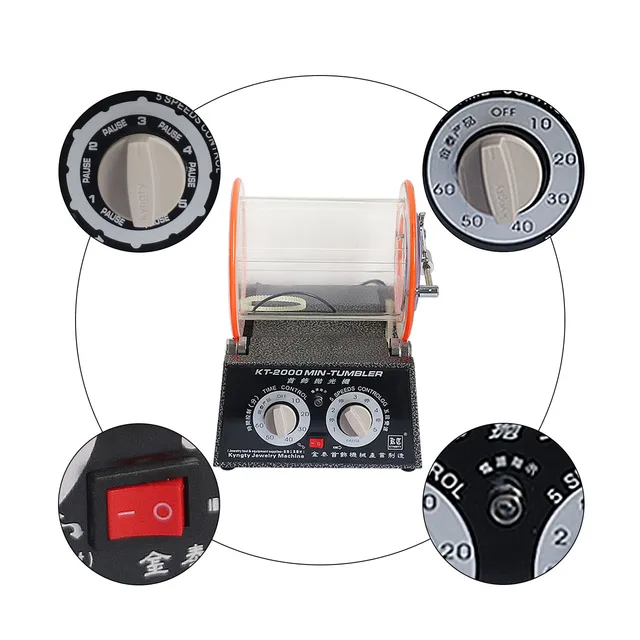 KT-130 磁気タンブラーロータリーポリッシャーマシン 220 および