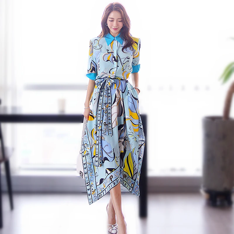 

Korea Fashion Temperament Ladies Dress Irregularity Dresses For Women Half Sleeve Women's Dress Chic Patchwork Dress SL374