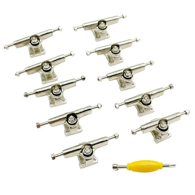 10 Pcs 29Mm Fingerboard Trucks Finger Skateboard Deck With Nuts With Spanner Screwdriver For Finger Skateboards 1