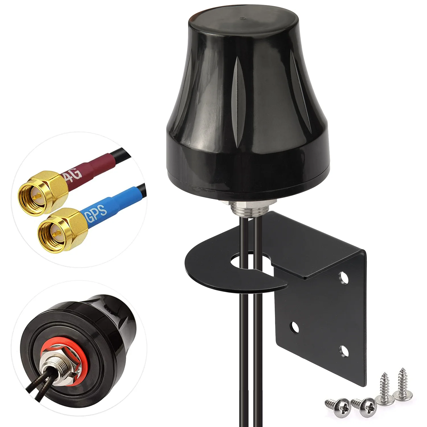 

Superbat GPS 4G LTE Combined Antenna Vehicle Truck RV Thru Hole Screw Mount for GPS Navigation Head Unit Car Telematics Mobile