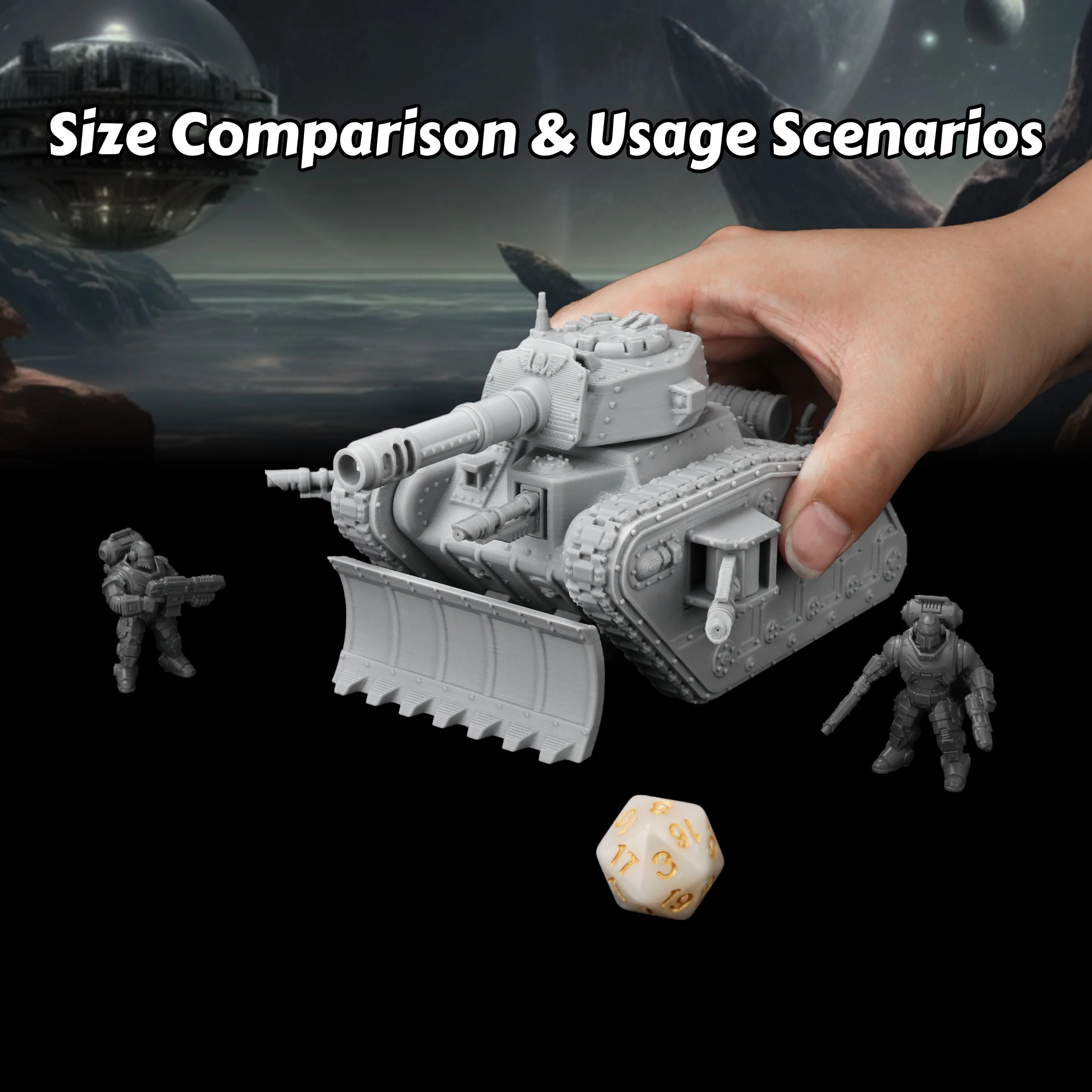 Sci-Fi Armored Tank Chariot Miniature for Futuristic TTRPG Battles