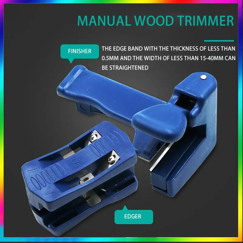 Edge Banding Trimmer with Carbon Steel Blades for Plastic PVC Plywood Melamine Cutter Manual Trimming Woodworking Tools three piece chinese centipede planer tungsten steel opener cutting edge scraping knife file traditional manual woodworking tools