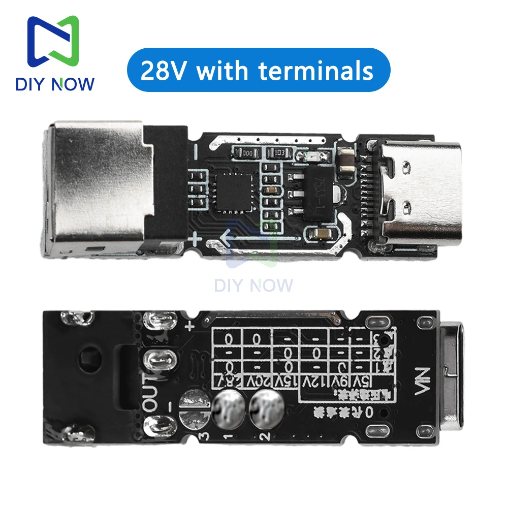 140W 5A USB TYPE-C to DC PD Decoy Fast Charging USB Power Delivery 28V ...