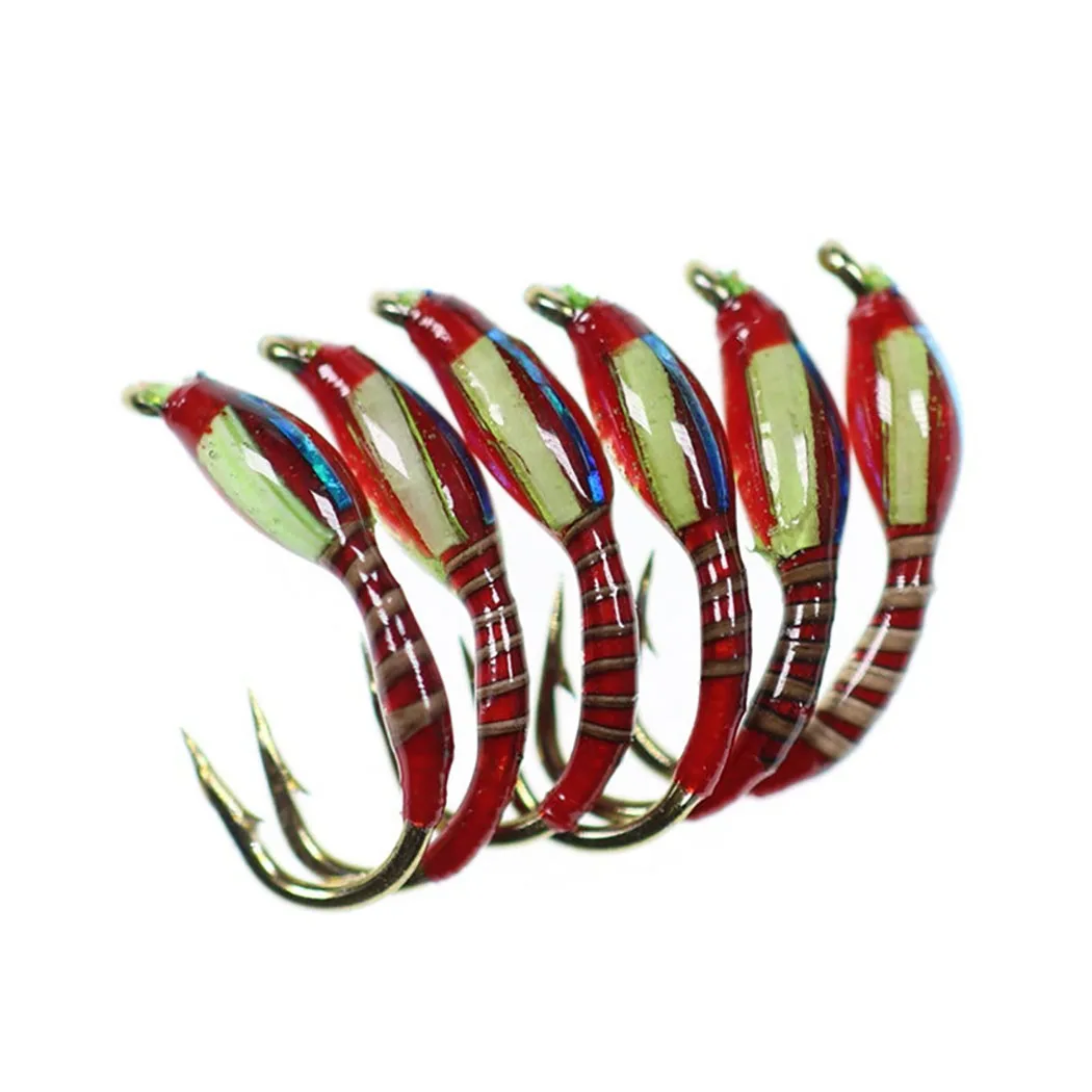 6 Stück verschiedene Epoxidharz-Nymphenfliegen, Hegene, Forelle, Fisch, Forelle, Fliegenfischen, Köder, künstliche Köder – Detail 9