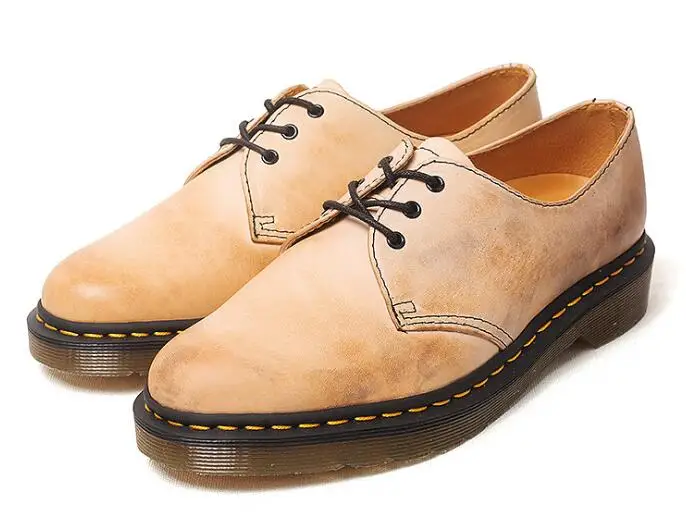 

New arrival Handmade Retro Genuine leather England Style men Shoes Round toe Lace up Casual shoes for men