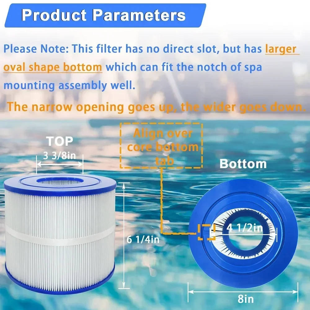 Description Picture 3 of itemPBF40 Spa and Hot Tub Filter Cartridge for Pleatco PBF40 PBF40-M Bullfrog Wellspring 30 Coreless 10-00282 Filter, Swimming Pool