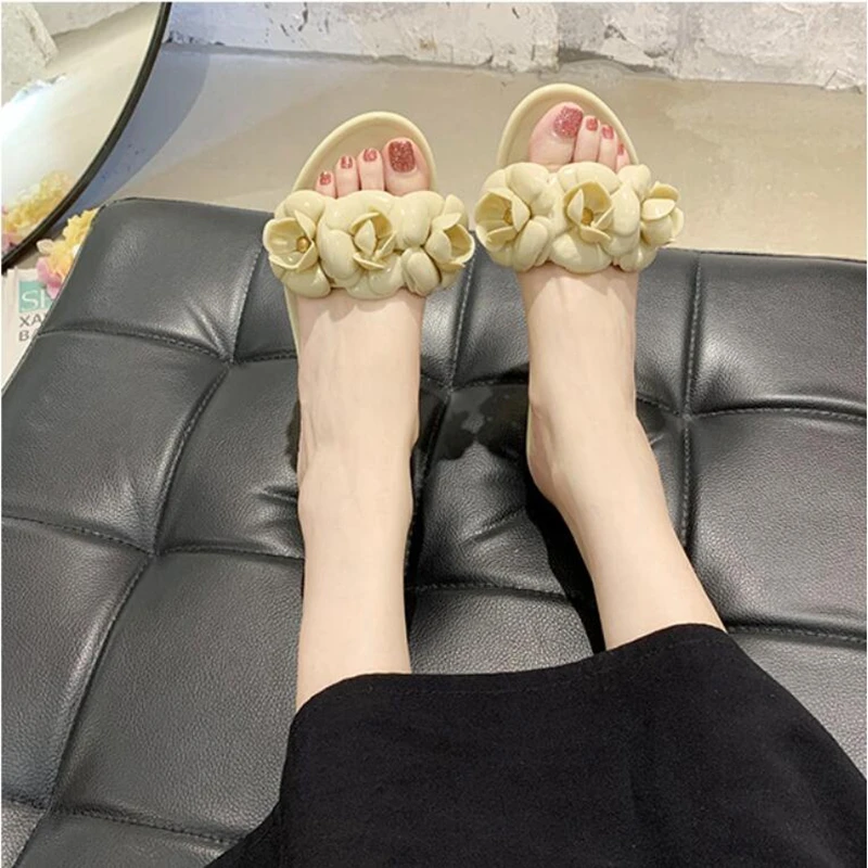 ASILETO new floral slippers summer women slippers indoor casual slipper flip flops slides jelly shoes zapato
