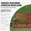VEVOR Outdoor Porch Swing 5ft  Wooden Patio Bench Swing Garden Heavy Duty Swing Chair with Hanging Chains Upgraded 880lbs Load 5