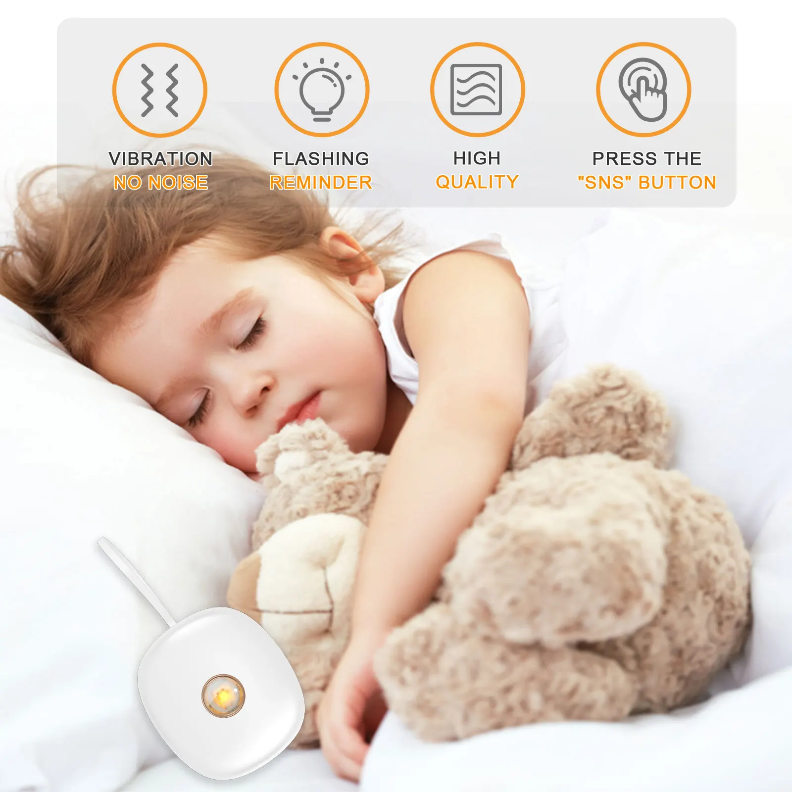 Compact Vibrating Alarm Clock with Dual Alerts and LED Display