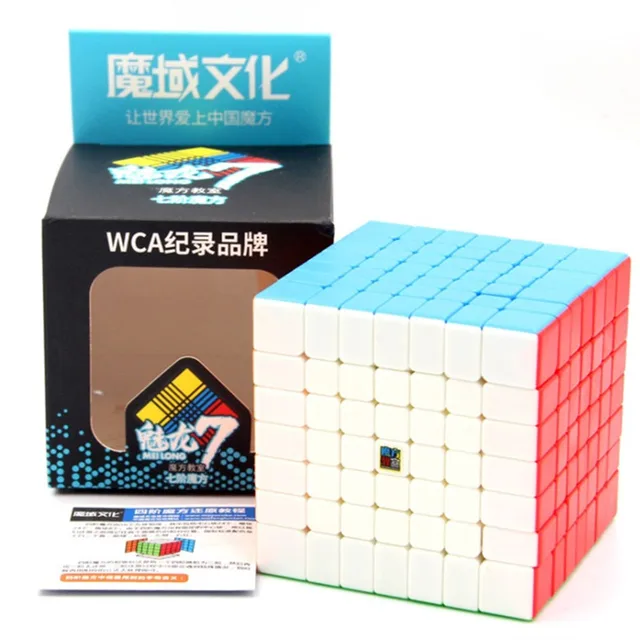 [Picube] Moyu MeiLong 7x7 Speed Cube meilong 7x7x7 Puzzle Magic Cube Professional 7 Layer Black speed Cube educational toys gift 5