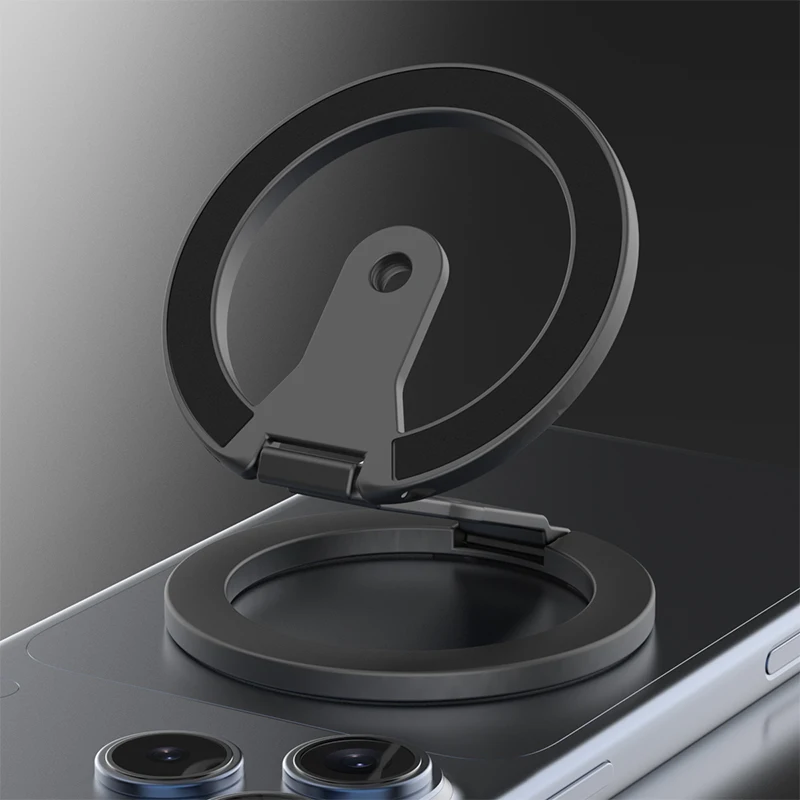 Magnetic Double-Sided Folding Phone Grip with 1/4 Screw Design for Photography Equipment