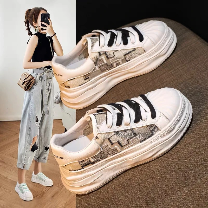 Women Platform Sneakers 2022 Fashion Sports Shoes Vulcanized Luxury Running  Sport Shoes Women Causal Small White Board Shoes - Women's Vulcanize Shoes  - AliExpress