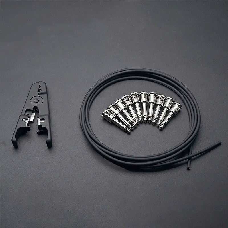 Kit de Cable de cobre sin soldadura para guitarra, juego de 10 cables de Audio sin soldadura, 6,35 enchufes Mono