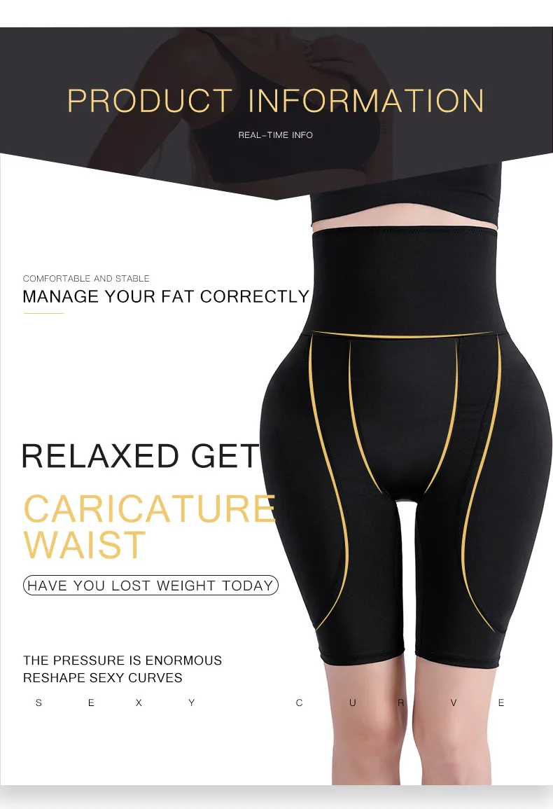 shaping pants High waist Draw in the abdomen High elastic force Spanx with  fake crotch pads Buttock lift Beautiful bo shapewear - AliExpress