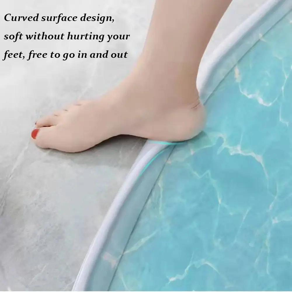 Non-slip Bendable Silicone Shower Dam Flood Barrier Self-Adhesive Water Retaining Strip Door Bottom Sealing Strip Water Stopper