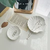 Shell Shaped White Ceramic Plate Jewelry Storage Trays Trays Storage Dishes Ring Earings Plate Home Decorative Tray Design 1