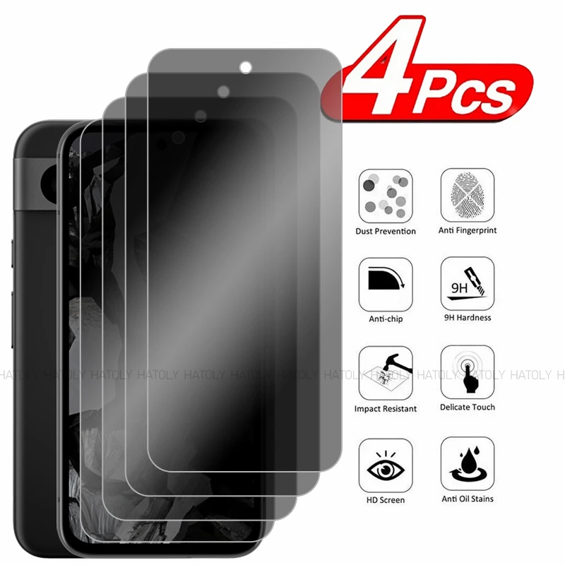 2 Uds Vidrio Templado Antipía Para Google Pixel 9a 8 Pro 6 7 8