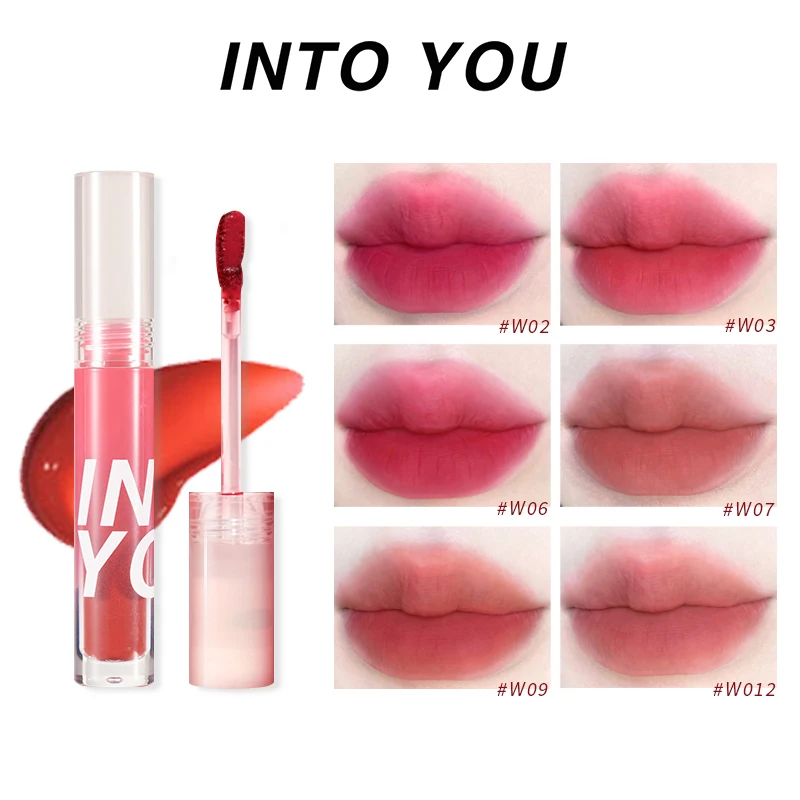 

INTO YOU Liquid Lipstick Velvet Matte Lips Long Lasting Non Sticky Lip Gloss 6 Colors Lip Tint Makeup