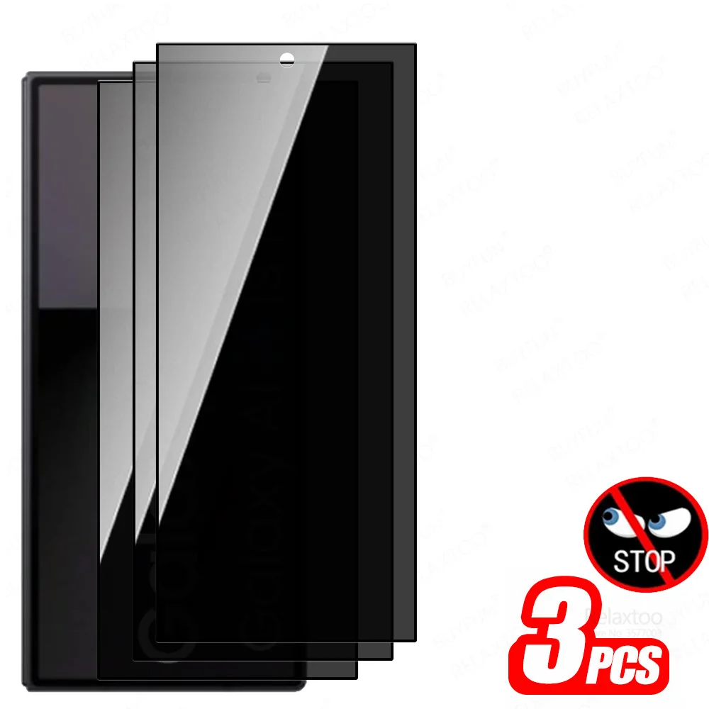 Anti-Spy Privacy Screen Protector for Foldable Phones - Tempered Glass, 4-in-1 Pack